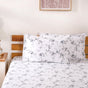 Cotton Bedding Set For King Sized Bed Dark Blue