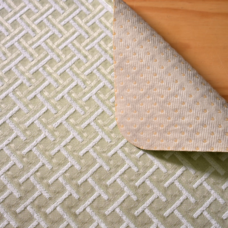 Beige Gold Wicker Pattern Tablemat Set Of 6