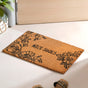 Beige Natural Coir Doormat With Text Print