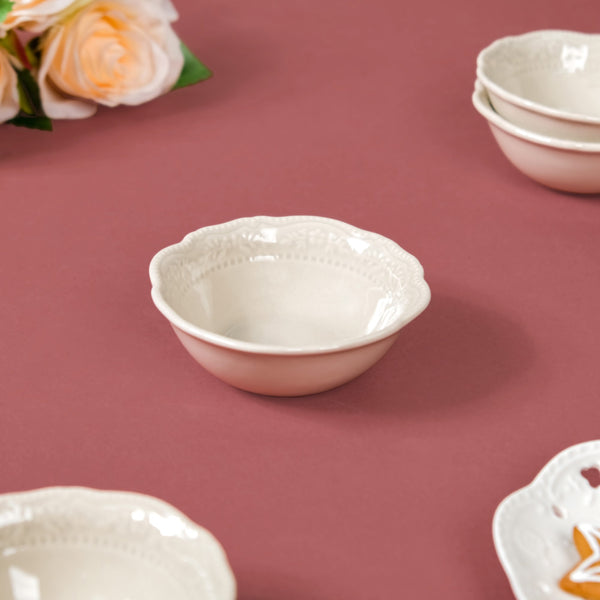 Soothing Beige Ceramic Bowl Set Of 4 150ml