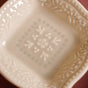 Embossed Square Small Dessert Dish Set Of 6 3" x 3" - Small plates, dip dish, dip bowls, ceramic dip bowls