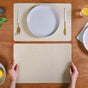 Beige Chenille Pattern Tablemat Set Of 6