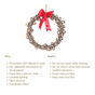 Decorative Silver Bells Wreath- Decorative Silver Wreath, Wreath with Bells, Silver Holiday Wreath, Festive Wreath Decor