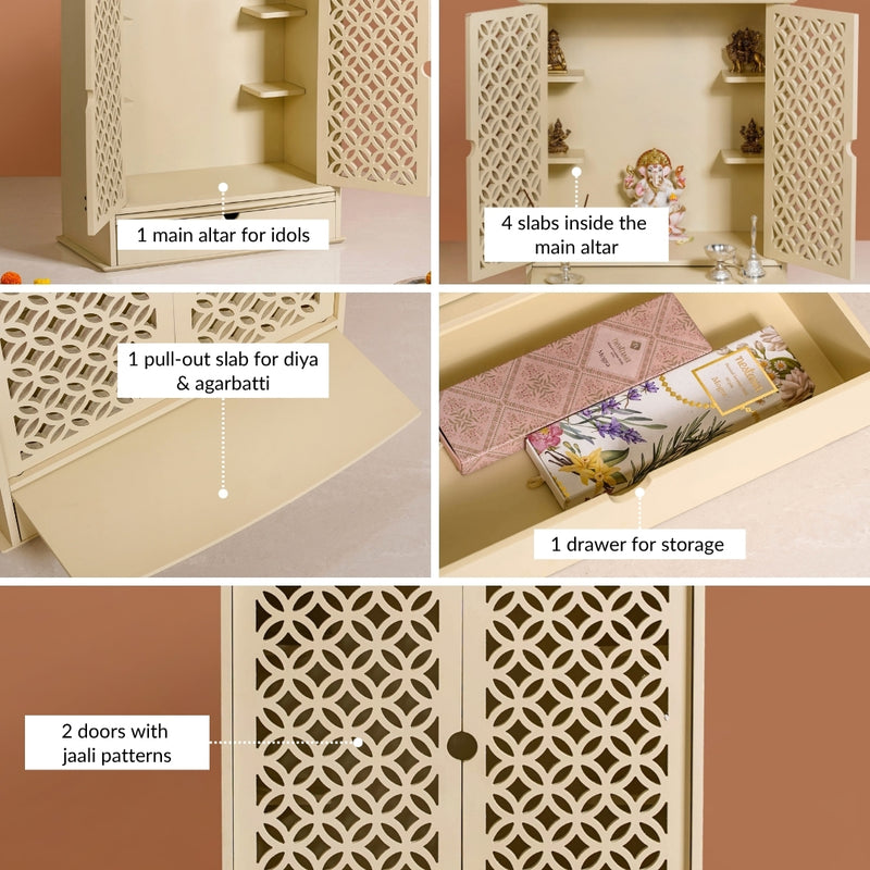 Bhakti Puja Hindu Mandir For Home 53x27x63cm