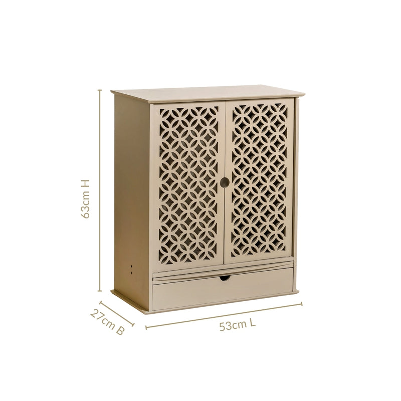 Bhakti Puja Mandir With Jali Design 53x27x63cm