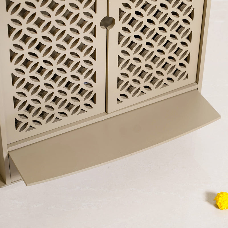 Bhakti Puja Mandir With Jali Design 53x27x63cm