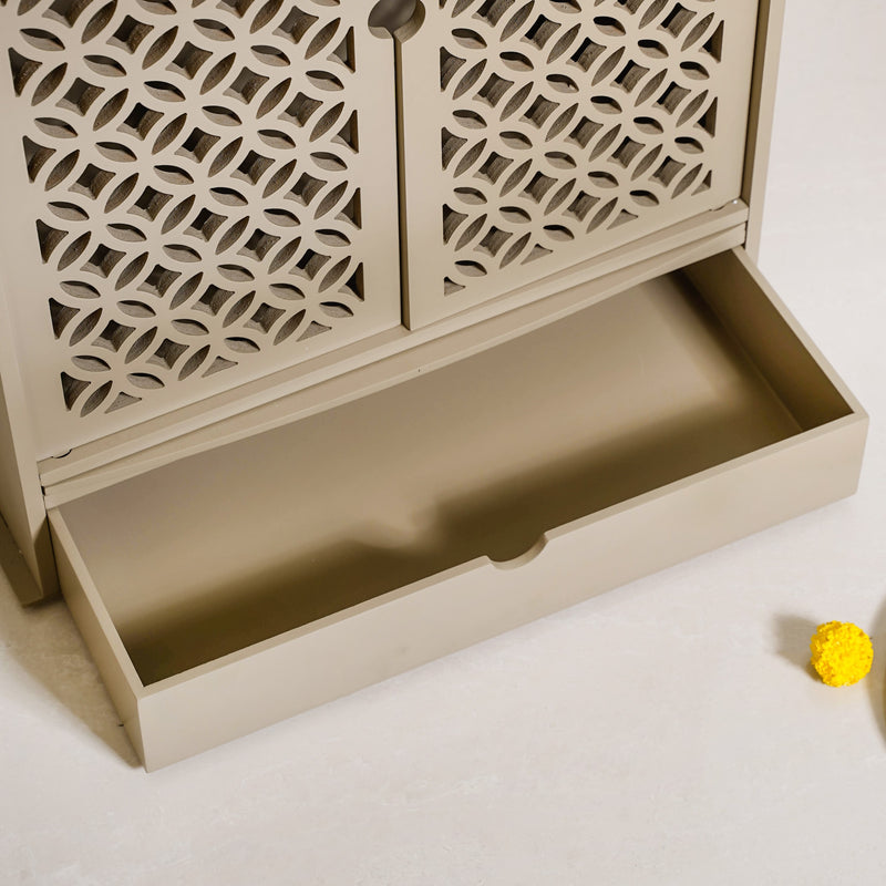 Bhakti Puja Mandir With Jali Design 53x27x63cm