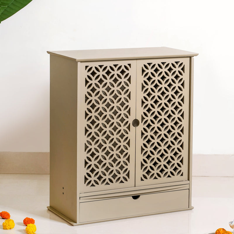 Bhakti Puja Mandir With Jali Design 53x27x63cm