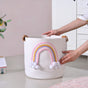 Big White Rainbow Basket With Handles