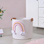 Big White Rainbow Basket With Handles