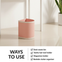 Bin There Faux Leather Dustbin For Home Pink