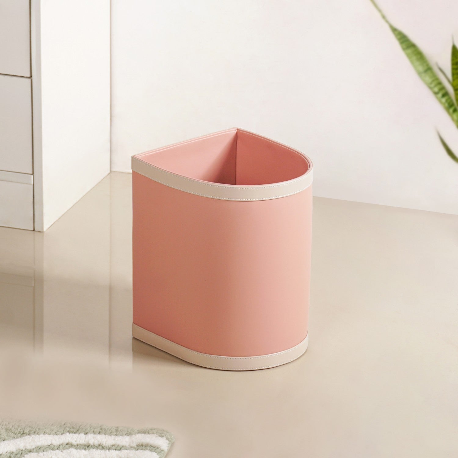 Bin There Faux Leather Dustbin For Home Pink Online - Premium Dustbin ...