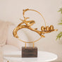 Bird Family Sculpture Showpiece Gold- Bird showpiece, gold showpiece, living room showpiece, bird sculpture, resin showpiece