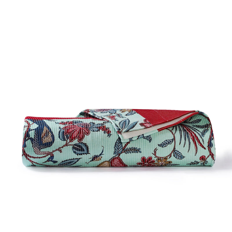 Birdsong Symphony Quilted Bedcover Mint