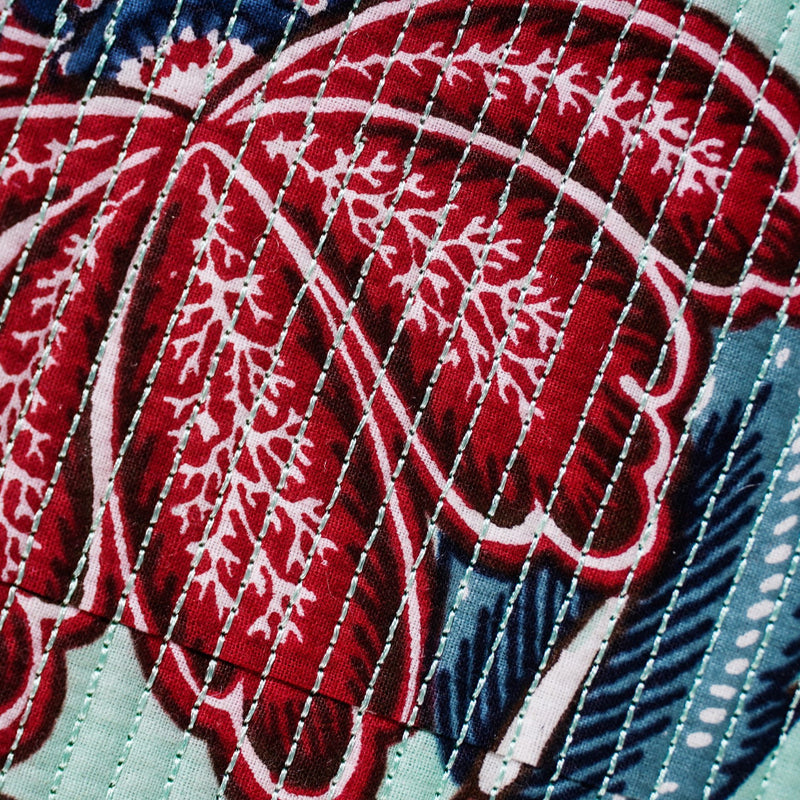 Birdsong Symphony Quilted Bedcover Mint