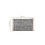 Black And White Tweed Floor Mat 96x53cm