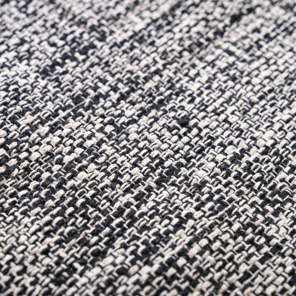 Black And White Tweed Cotton Anti Slip Floor Mat 96x53cm