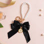 Black Beauty Bow Charm Keychain