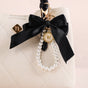 Black Beauty Bow Charm Keychain