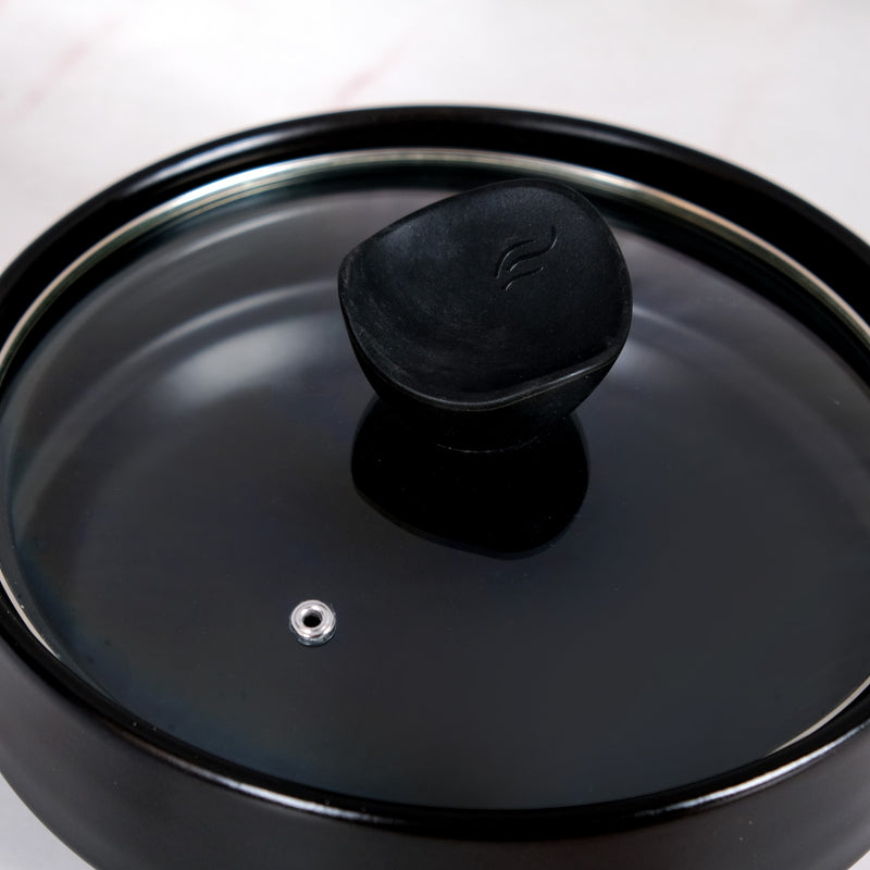 Black Ceramic Cooking Pot 1600ml
