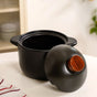 Black Ceramic Cooking Pot With Lid 3300ml
