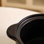 Black Ceramic Cooking Pot With Lid 3300ml