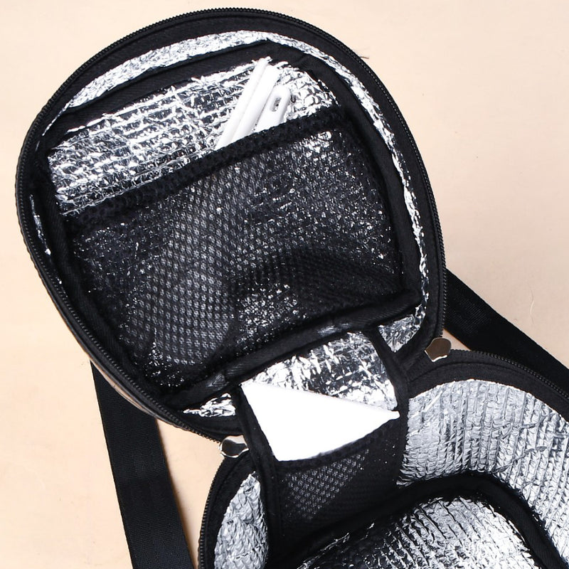 Black Croco Lunch Bag With Insulation