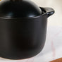 Black Glazed Cooking Pot With Lid 5700ml