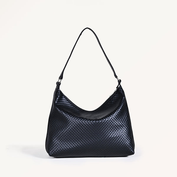 Black Soi Trendy Hobo Handbag