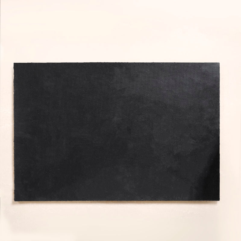 Black Floral Coir Mat 36x24 Inch