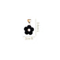 Black Flower Pearl Danglers