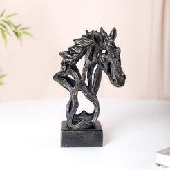 Black Horse Decorative Showpiece- Metal showpiece, animal figurine, horse showpiece, decor object, modern showpiece