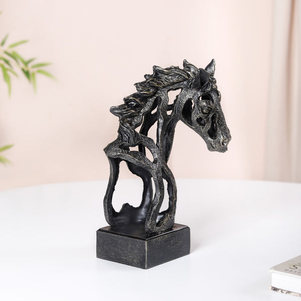 Black Horse Decorative Showpiece