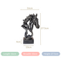 Black Horse Decorative Showpiece- Metal showpiece, animal figurine, horse showpiece, decor object, modern showpiece