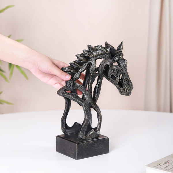 Black Horse Decorative Showpiece