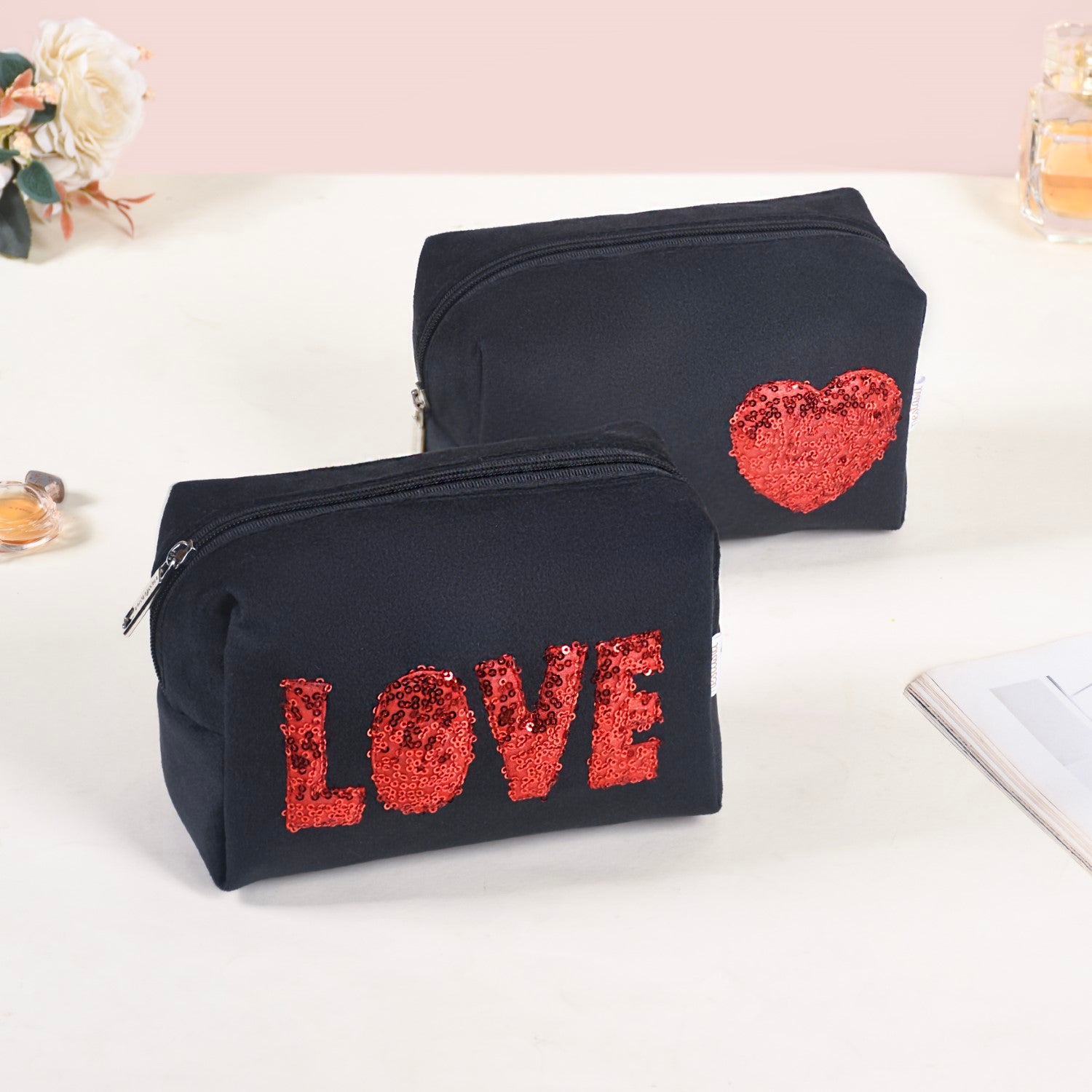 Buy Makeup Bag Travel Cosmetic Bags Small for Women Girls Zipper Pouch  Makeup Organizer Waterproof Cute (Cow) Online at Low Prices in India -  Amazon.in