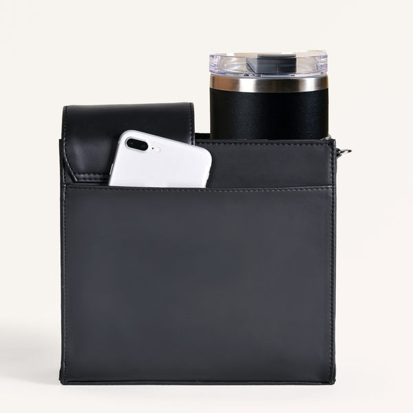 Black Crossbody Bag For Bottles