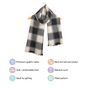 Black And White Plaid Winter Blanket Scarf