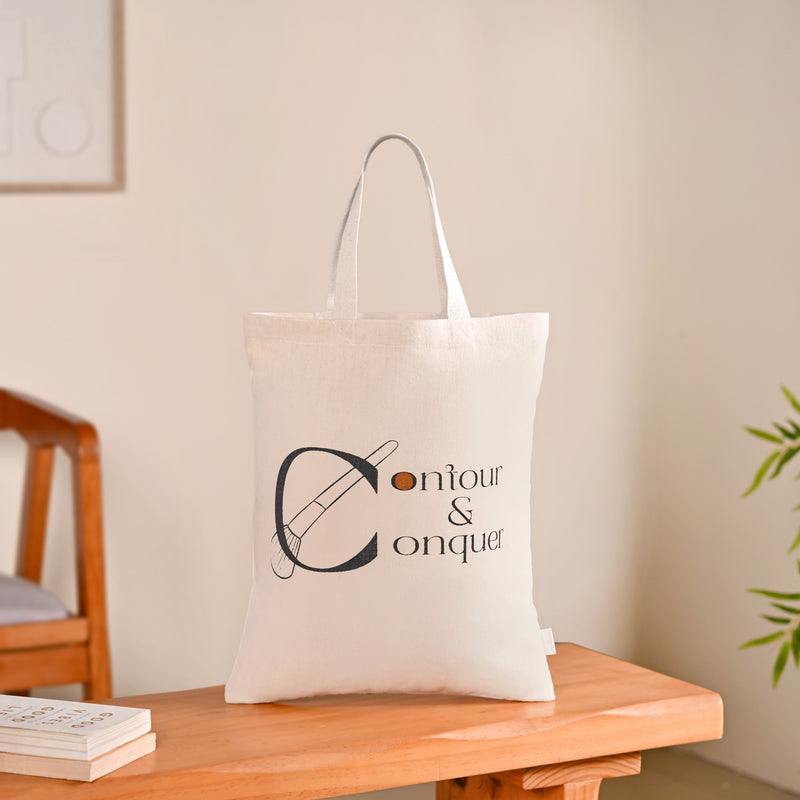 Blend And Contour Canvas Tote Bag For Women Set Of 2