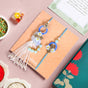 Bloom Bond Rakhi Lumba Set In Blue