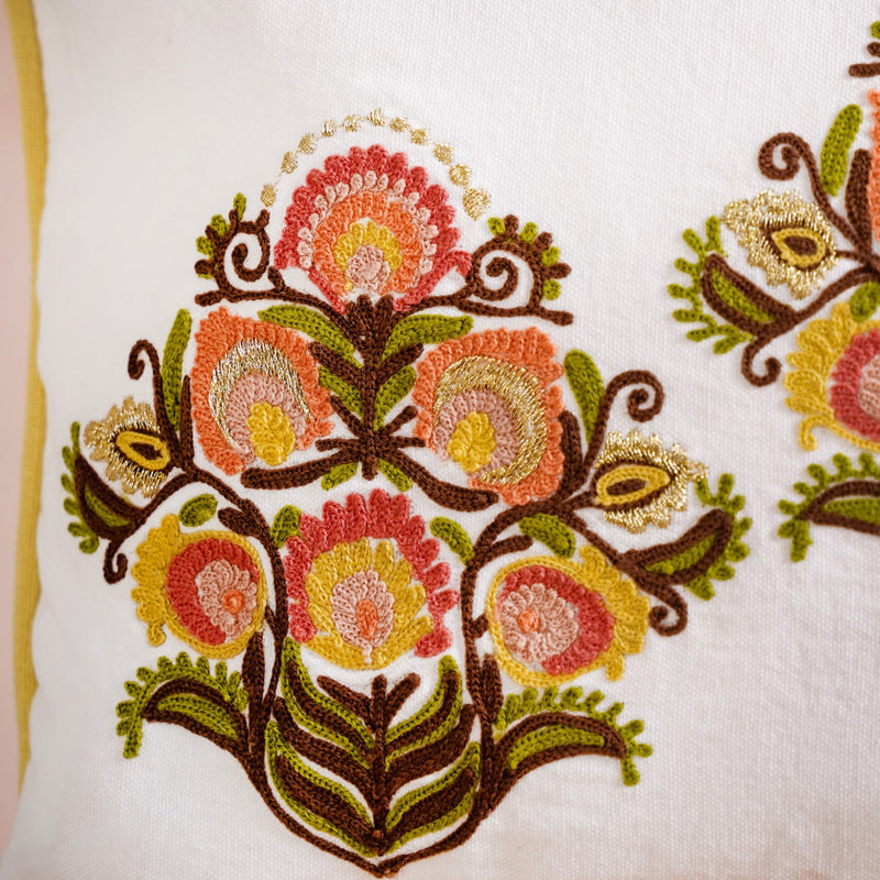 Bloom Bouquet Cotton Canvas Cushion Cover