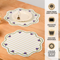 Bloom Lines Cotton Embroidered Table Mat Set Of 6