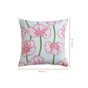 Blooming Blush Embroidered Cotton Cushion Cover 40x40cm