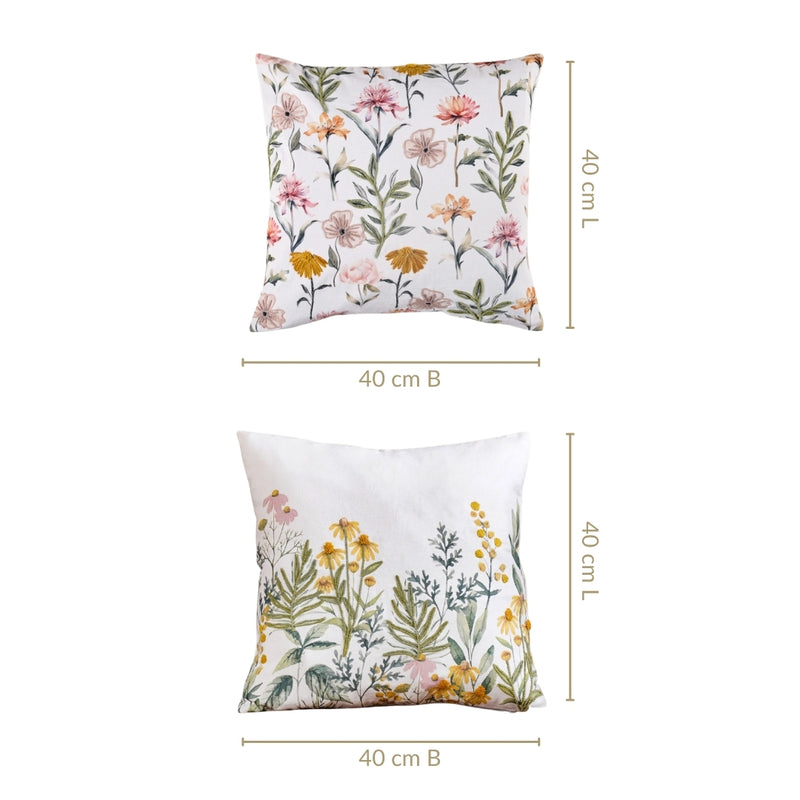 Blooming Charade Cotton Cushion Cover Set Of 2 40x40cm