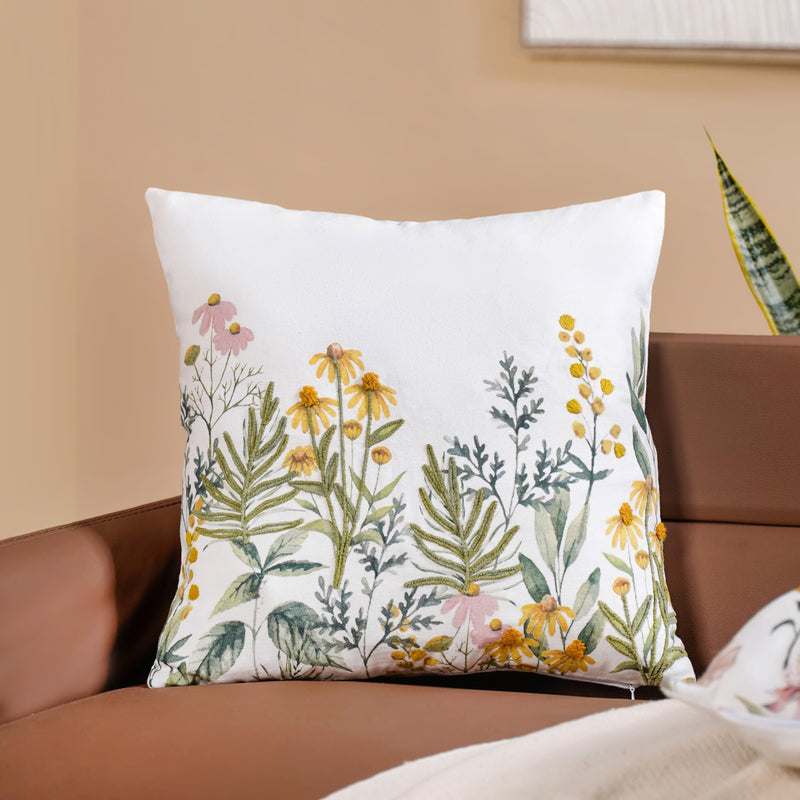 Blooming Charade Cotton Cushion Cover Set Of 2 40x40cm
