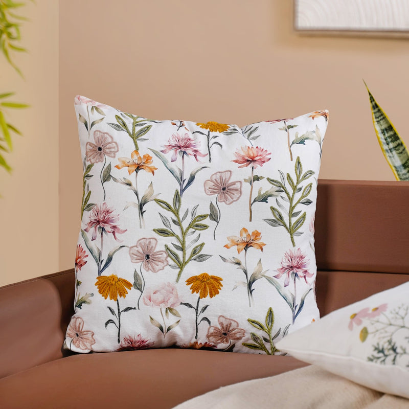 Blooming Charade Cotton Cushion Cover Set Of 2 40x40cm