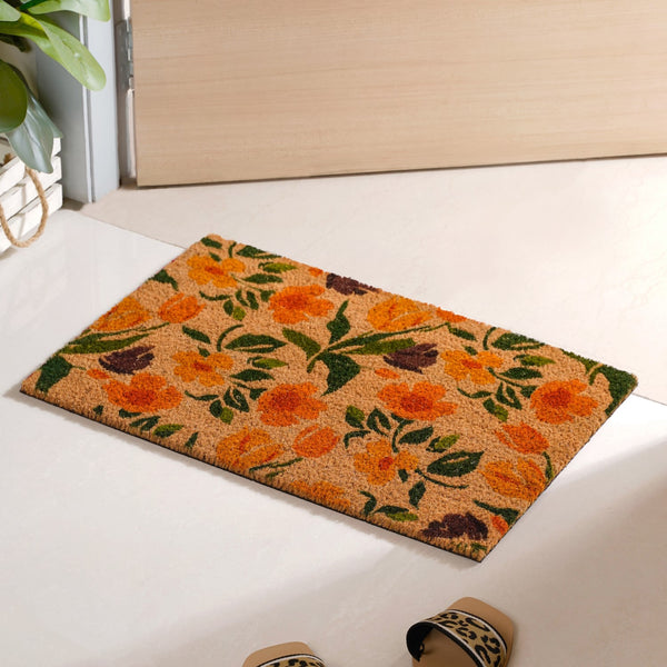 Blooming Daffodils Printed Coir Doormat