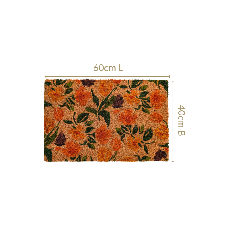 Blooming Daffodils Printed Coir Doormat