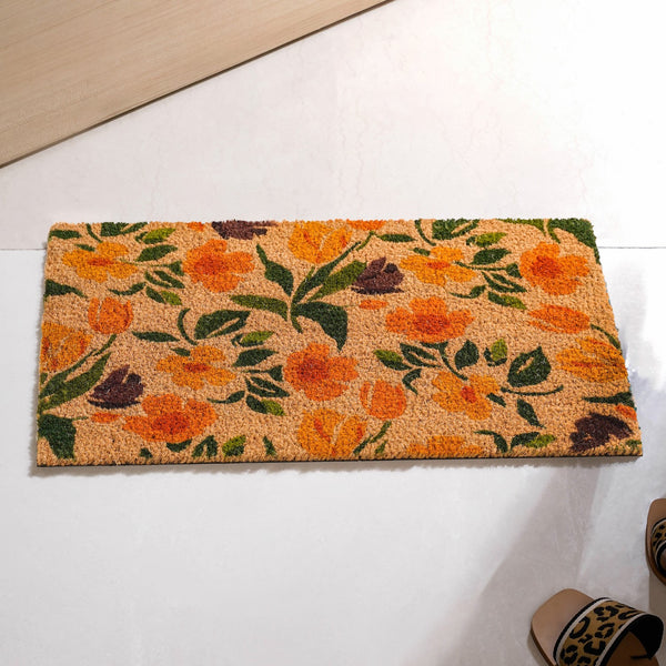 Blooming Daffodils Printed Coir Doormat 24x16 Inch