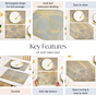 Blooming Flower Rectangle Table Mat Set Of 6